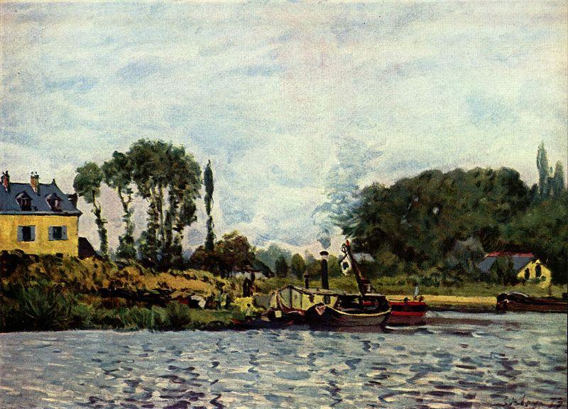 Alfred Sisley Boote bei Bougival Spain oil painting art
